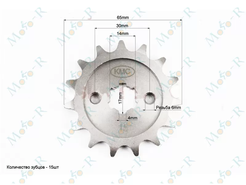 Фото 2 - Звезда передняя - 428H-15T BOXER BM/ВМX 150cc