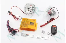 АУДІО-блок (МРЗ-USB/SD, пультДУ, сигналізація) + колонки 2шт (прозорі)
