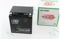 Аккумулятор 12V30Аh YB30L-ВS(MF) кислотный (L168*W132*H192mm)