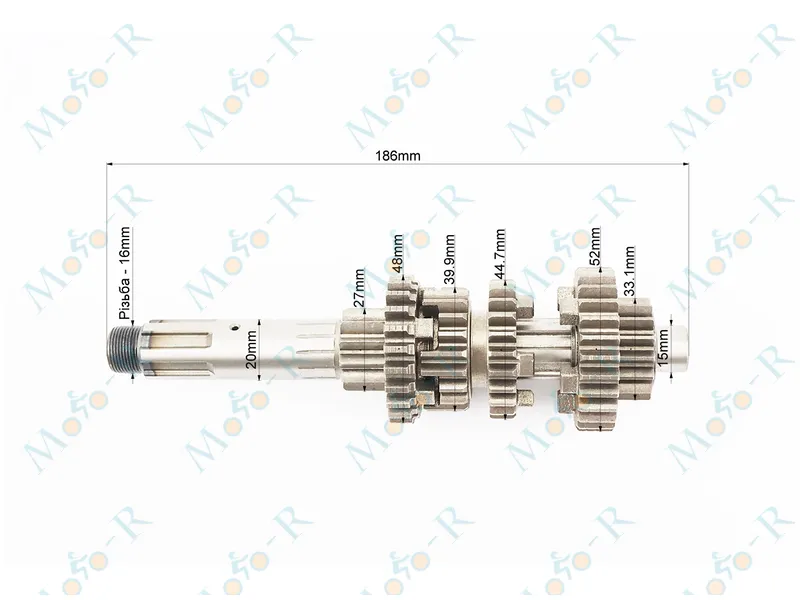 Фото 5 - Loncin JL200-68A Коробка передач (два вали з шестернями) СВВ-200cc