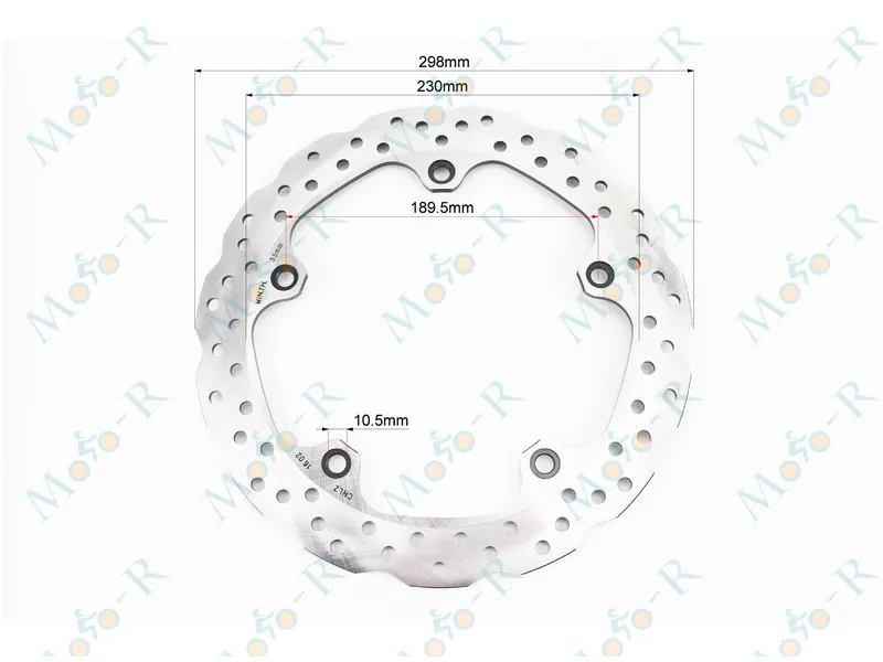 Фото 3 - Loncin- LX650DS/LX650-2A Диск тормозной передний D-298mm