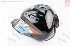 X-Road Light 200-250 Бак паливний, ЧОРНИЙ з оранжевим малюнком