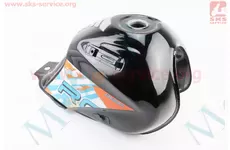 X-Road Light 200-250 Бак паливний, ЧОРНИЙ з оранжевим малюнком