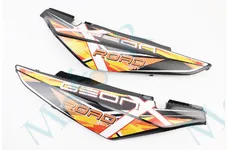 X-Road Light 200-250 пластик - задній бічний лев., правий. к-кт 2шт, ЧОРНИЙ з помаранчевим малюнком