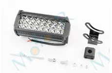  Фара додаткова світлодіодна вологозахисна - 24 LED з кріпленням, прямокутна 76*166мм із стробоскопом