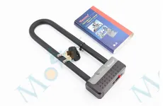 Замок протиугінний U-подібний 100x290 (50х230)мм, товщина скоби 13мм під ключ, чорно-сірий TY339D