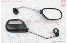Дзеркало ліве+праве овальні, чорні JY-102