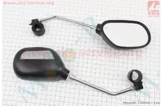 Дзеркало ліве+праве овальні, чорні JY-102