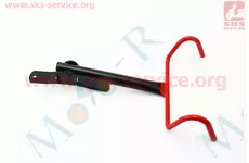 Кріплення велосипеда за раму до стіни складане, чорно-червоне HS-017 (без дюбелів)