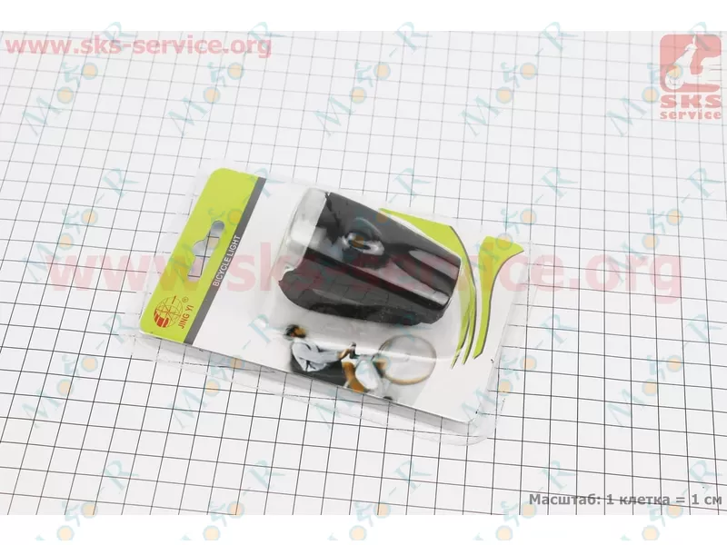 Фото 4 - Фонарь передний 1 диод, силиконовый, Li-ion 3.7V 480mAh зарядка от USB, влагозащитный, черный JY-378FU