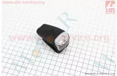 Ліхтар передній 1 діод, силіконовий, Li-ion 3.7V 480mAh зарядка від USB, вологозахисний, чорний JY-378FU