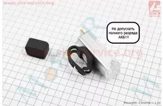 Ліхтар передній 1 діод 180 lumen алюмінієвий, Li-ion 3.7V 800mAh зарядка від USB, вологозахисний, сірий MC-QD001 (не допускати повного розряду АКБ)