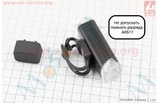 Ліхтар передній 1 діод 180 lumen алюмінієвий, Li-ion 3.7V 800mAh зарядка від USB, вологозахисний, чорний MC-QD001 (не допускати повного розряду АКБ)