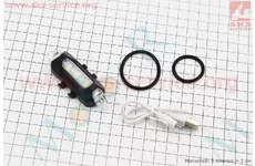 Ліхтар передній 5 діодів 15 lumen, Li-ion 3.7V 330mAh зарядка від USB, вологозахисний, BS-216/АQY-093