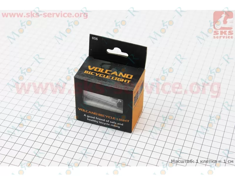 Фото 4 - Фонарь передний 50 lumen, Li-ion 3.7V 330mAh зарядка от USB, влагозащитный, 056