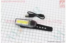 Ліхтар передній 12 діодів 120 lumen, Li-ion 3.7V 300mAh зарядка від USB, вологозахисний, ZH1608