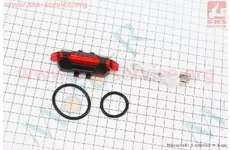 Ліхтар задній 5 діодів 15 lumen, Li-ion 3.7V 330mAh зарядка від USB, вологозахисний, BS-216/DС-918