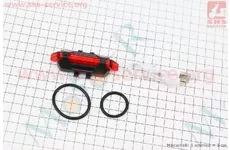 Фонарь задний 5 диодов 15 lumen, Li-ion 3.7V 330mAh зарядка от USB, влагозащитный, BS-216/DС-918