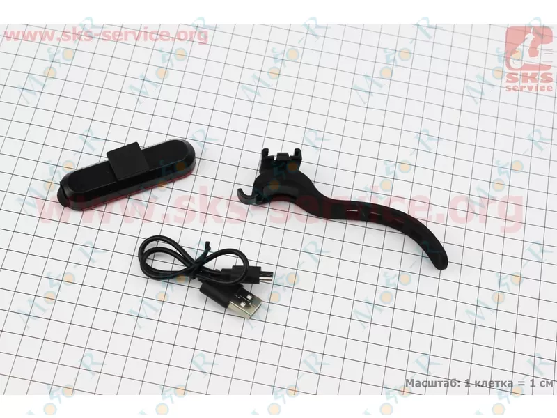 Фото 3 - Фонарь задний 60 lumen, Li-ion 3.7V 330mAh зарядка от USB, влагозащитный, HJ-040