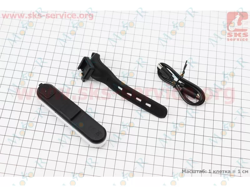 Фото 3 - Фонарь задний 60 lumen, Li-ion 3.7V 700mAh зарядка от USB, влагозащитный, JY-6085C