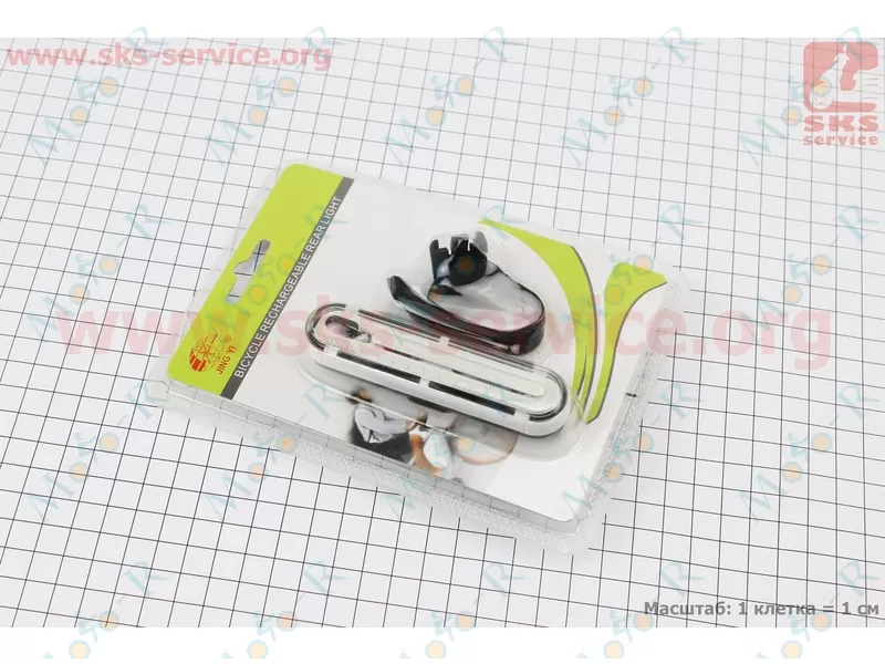 Фото 4 - Фонарь задний 60 lumen, Li-ion 3.7V 700mAh зарядка от USB, влагозащитный, JY-6085C