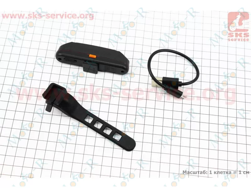 Фото 3 - Фонарь задний 110 lumen, Li-ion 3.7V 500mAh зарядка от USB, влагозащитный, черный FXH-0105