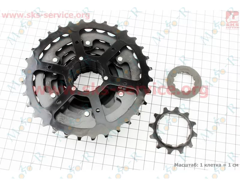 Фото 3 - Кассета 8зв. 32,28,24,21,18,16,14,12Т, черная ACERA CS-HG200