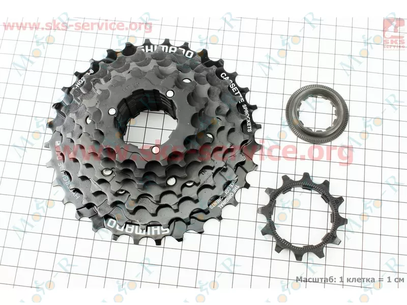 Фото 2 - Кассета 8зв. 32,28,24,21,18,16,14,12Т, черная ACERA CS-HG200