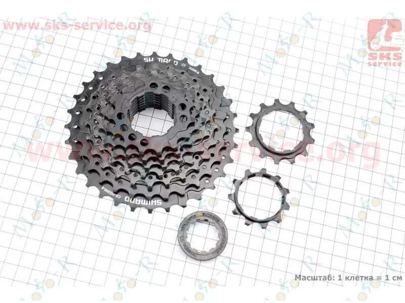 Фото 2 - Кассета 9зв. 32,28,24,21,19,17,15,13,11Т, черная ACERA CS-HG200