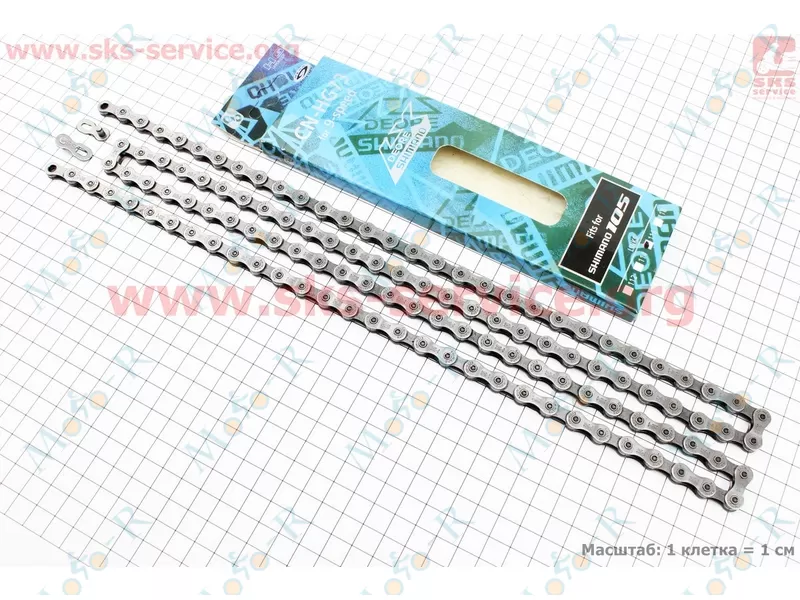 Фото 2 - Цепь приводная 1/2х11/128х116L на 9 скоростей Deore CN-HG 53/73, НЕ оригинал