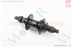 Втулка задня BMX алюмінієва 14Gx48H драйвер 9т, 4 пром-підшипники 6902 2RS, вісь 14мм, кріп. гайка, чорна FB-A272В