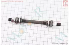 Вісь передня на MTB М10х140мм у зборі, під гайку, чорна KT-260