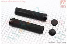Ручки керма 130мм із затискачем Lock-On, чорні TPE-152
