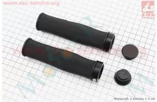 Ручки керма 130мм із затискачем Lock-On, чорні TPE-187A