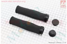 Ручки керма 130мм із затискачем Lock-On, чорні TPE-187A