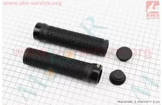 Ручки керма 130мм із затискачем Lock-On, чорні TPE-083