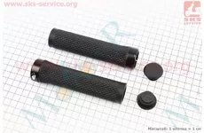 Ручки керма 130мм із затискачем Lock-On, чорні TPE-092
