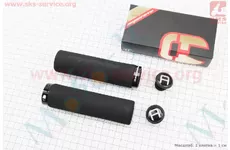 Ручки керма 130мм із затиском Lock-On, неопренові, чорні AG-114