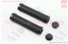 Ручки керма 130мм із затискачем Lock-On з двох сторін, чорні TPE-167