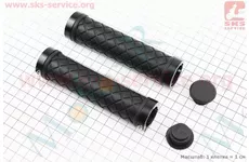 Ручки керма 130мм із затискачем Lock-On з двох сторін, чорні TPE-167