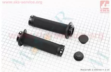 Ручки керма 130мм із затискачем Lock-On з двох сторін, чорні TPE-196