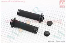 Ручки керма 130мм із затискачем Lock-On з двох сторін, чорні TPE-196