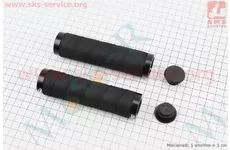 Ручки керма 130мм із затиском Lock-On з двох сторін, EVA (композиційний полімер), чорні EVA-192B