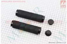 Ручки керма 130мм із затиском Lock-On з двох сторін, EVA (композиційний полімер), чорні EVA-192B