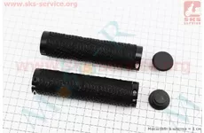 Ручки керма 130мм із затиском Lock-On з двох сторін, чорні Silicone S-192С