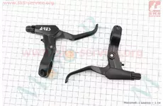 Гальмівні ручки V-brake, алюмінієві, чорні HBL-10