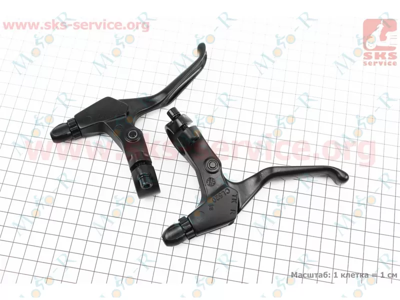 Фото 3 - Гальмівні ручки V-brake, алюмінієві, чорні CL-520