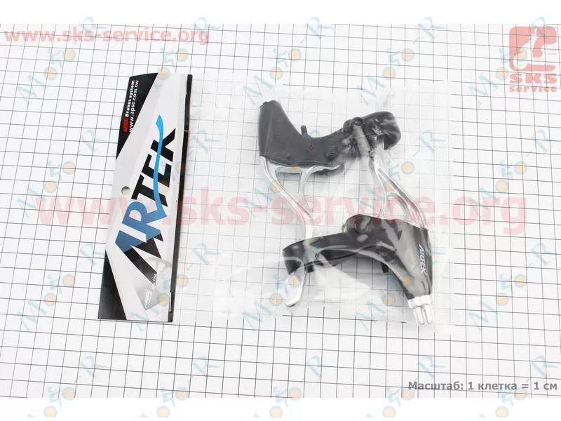 Фото 3 - Тормозные ручки V-brake, алюминиевые, черно-серые AR-N412D