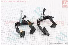 Гальмо ROAD V-brake заднє+переднє, хід колодки 48-68мм, кліщового типу, алюмінієві, чорні