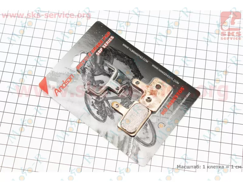 Фото 3 - Тормозные колодки диск. тормоз к-кт (Shimano BR-M416,575,495,486,485,446,445,395,375), на медной основе (Sintered), YL-1001